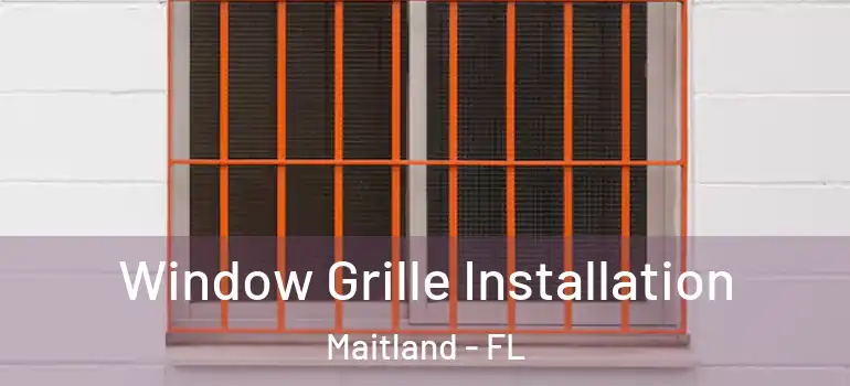  Window Grille Installation Maitland - FL